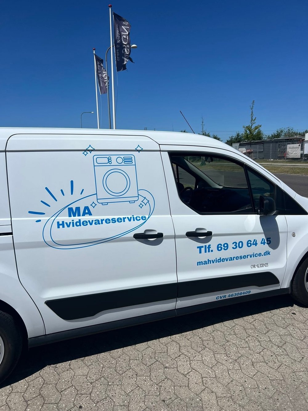 MA Hvidevareservice firmabil og servicevogn